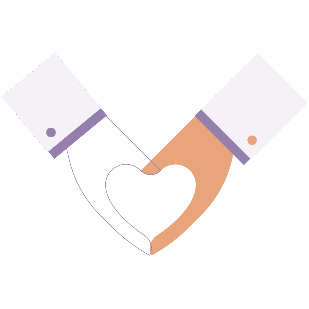 Icon-mauve | Skintel Illustration of hands in shape of heart