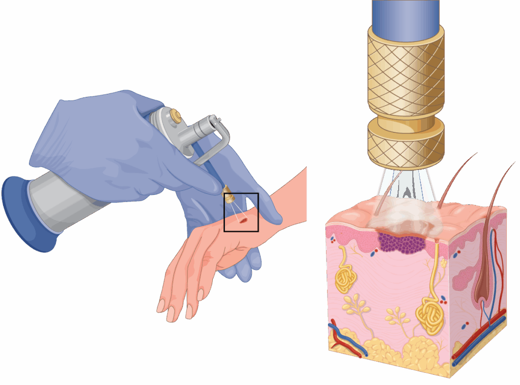 | Skintel Diagram of cryotherapy